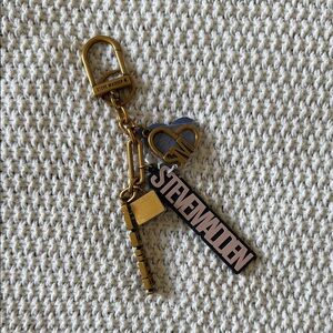 Steve Madden Gold and Black Key & Card Holder Accessory